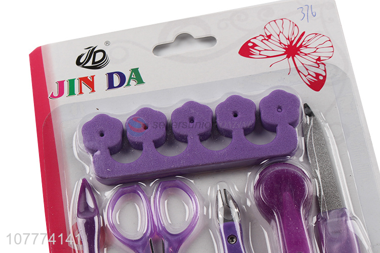 Promotional 7 pieces beauty manicure set nail clipper nose scissors set