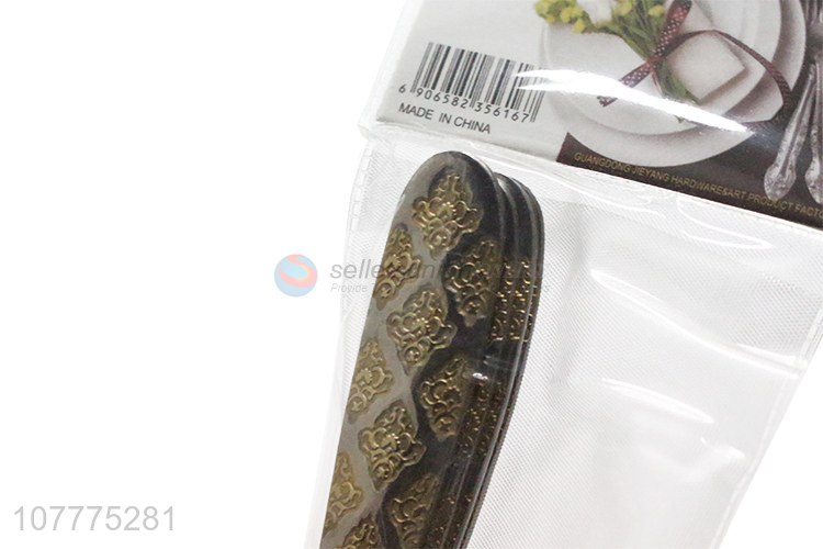 Wholesale Fashion Gold-Plated Dinner Spoon Soup Spoon