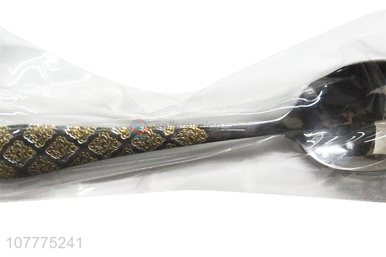 Good Quality Gold-Plated Dinner Spoon Rice Spoon