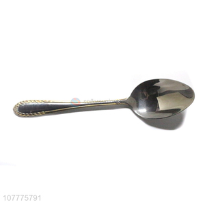 High Quality Gold-Plated Dinner Spoon Custom Rice Spoon