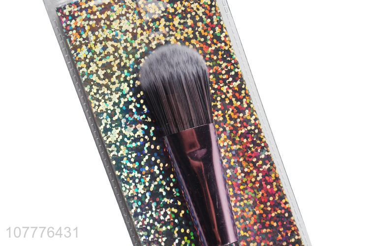 Good quality soft foundation brush with sequin handle