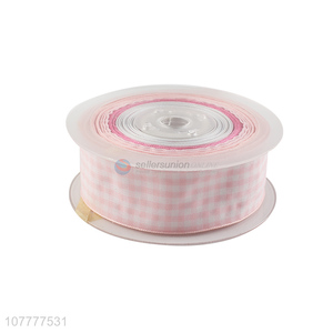 Wholesale personalized 40mm plaid grosgrain ribbon checked pattern ribbon