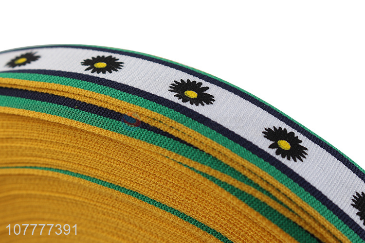 Hot sale 25mm flower pattern grosgrain ribbon beautiful ribbon