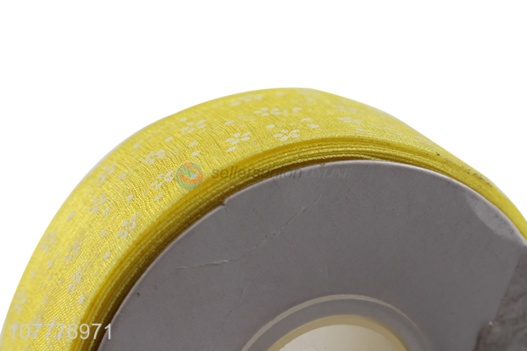 Wholesale 25mm flower pattern grosgrain ribbon curtain accessories