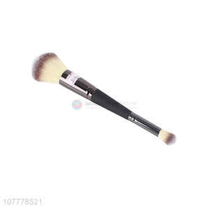 Wholesale black wooden handle double-headed makeup brush