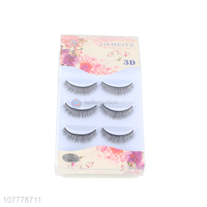 Private label 3D fake eyelash handmade silk eyelashes beauty lash