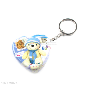 Fashion Printing Heart Shape <em>Tin</em> <em>Can</em> Key Chain