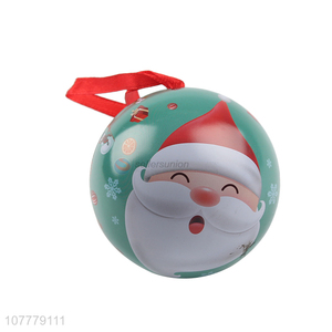 Creative Design Christmas Ball Tin Can Packing Case