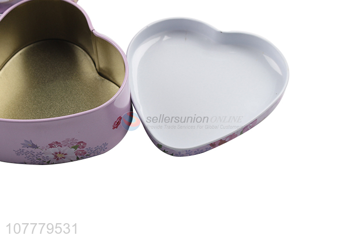 Fashion Design 3 Pieces Heart Shape Tin Can Gift Box Case Set