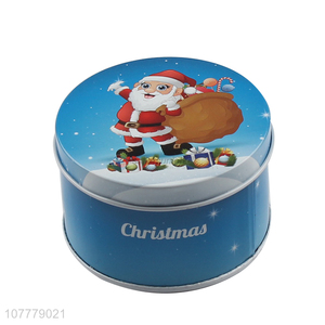 Best Price Colorful Round Tin Can Packing Case For Christmas