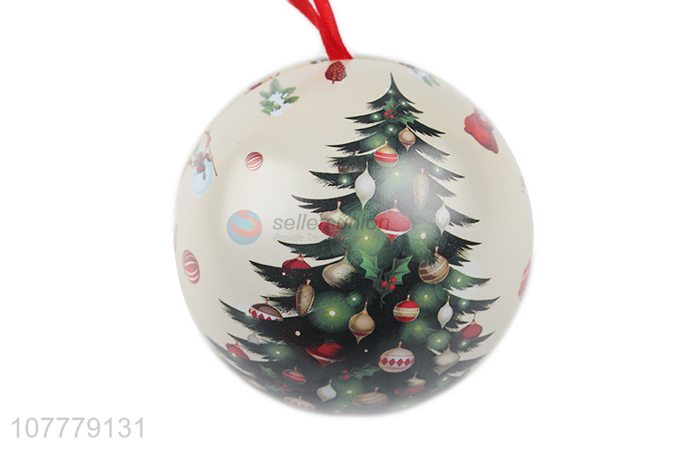Wholesale Christmas Decoration Christmas Ball Tin Box