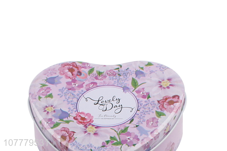 Fashion Design 3 Pieces Heart Shape Tin Can Gift Box Case Set