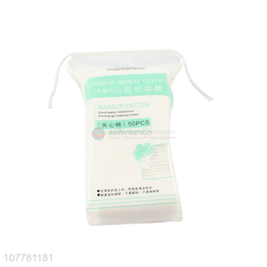 Eco-friendly square disposable cosmetic makeup thin cotton