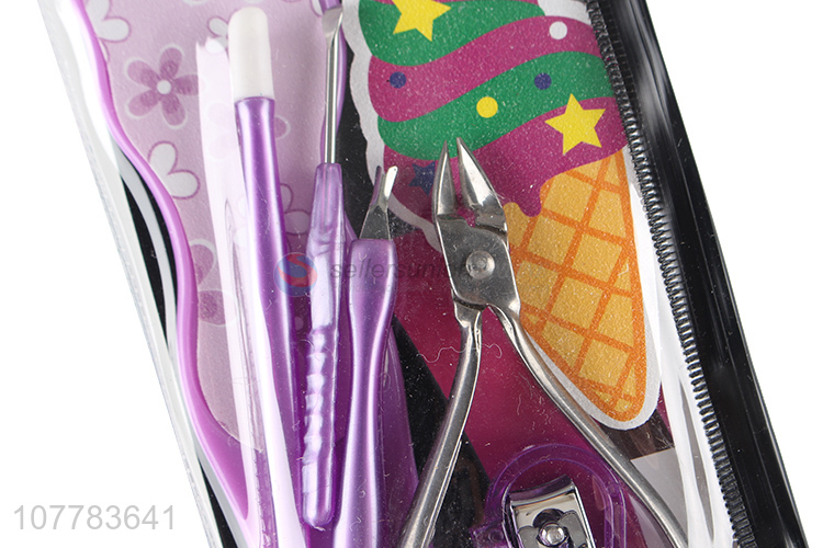 Wholesale 8 pieces pedicure tools callus scissors nail file nail clipper