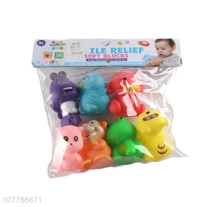 Wholesale baby bath toys cartoon wild animal model toys