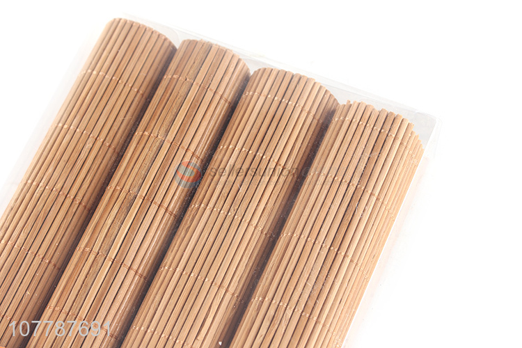 Simple design bamboo coffee table placemat tea coaster four-piece set