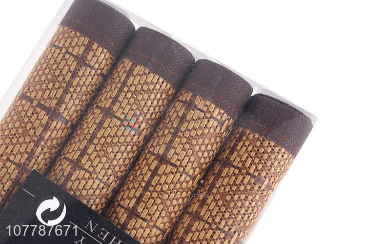 High quality universal dining table accessories straw edging placemat