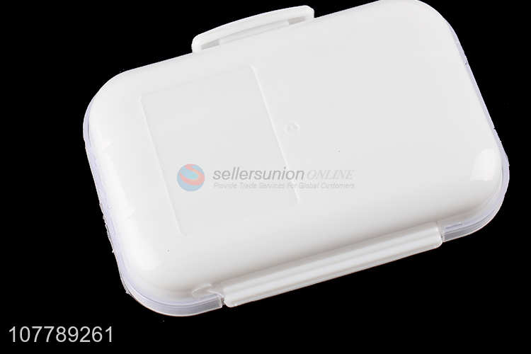 Wholesale travel 8 compartments plastic medicine box 8 compartments vitamin case