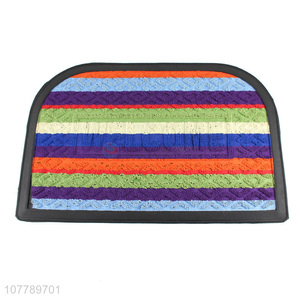 Wholesale colorful multifunctional antifouling loop pile rubber floor mat