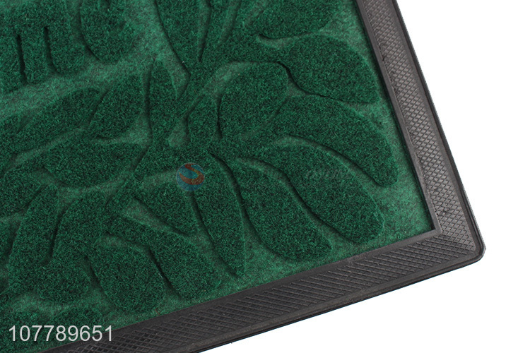 Wholesale heavy duty brushed rubber floor mat door mat for home