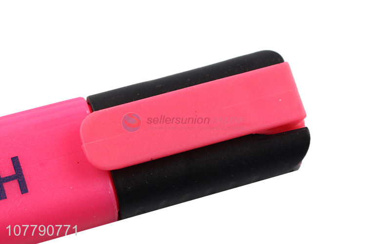 Good quality safe fluorescent color highlighter pen for school