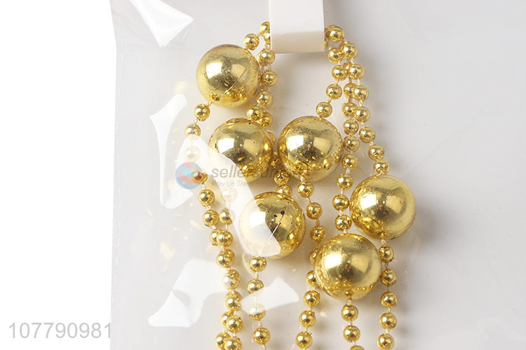 Christmas hanging ball decoration with beads for xmas tree