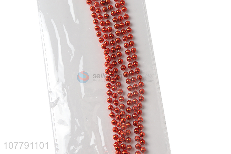 Most popular creative red round beads decorations for xmas tree