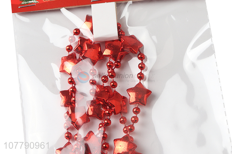 Hot sale christmas beads string decorations with star