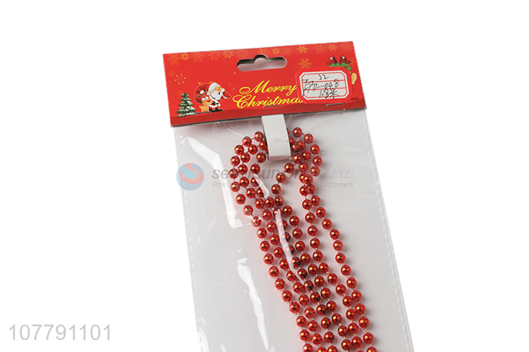 Most popular creative red round beads decorations for xmas tree