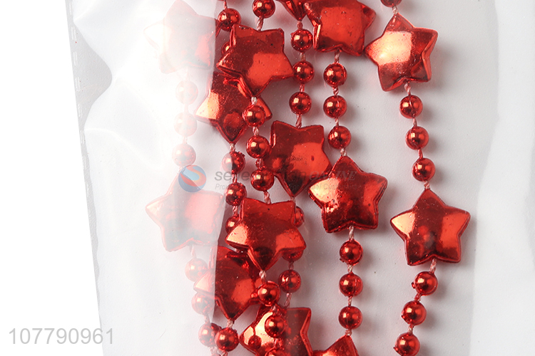 Hot sale christmas beads string decorations with star