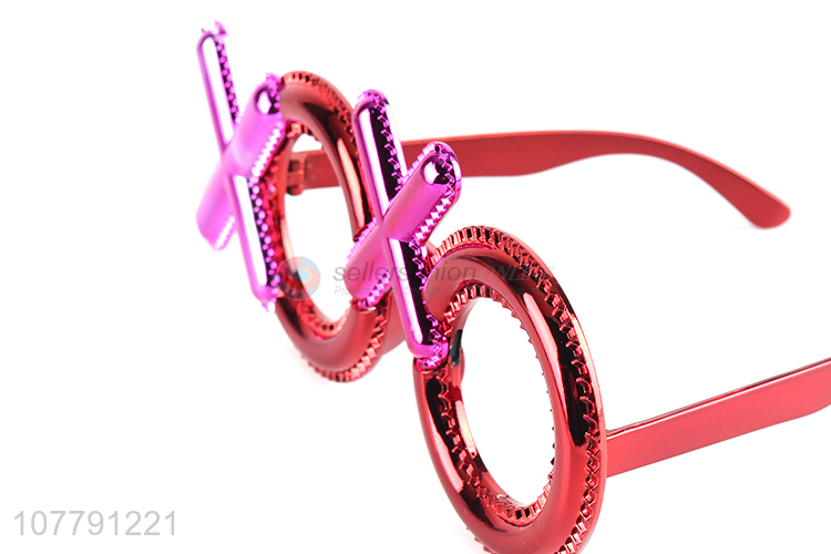 Fun design pink glasses frame holiday party glasses decoration