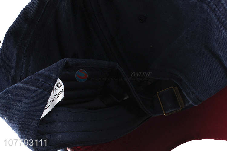 Creative Design Applique Washed Baseball Cap Cool Baseball Hat