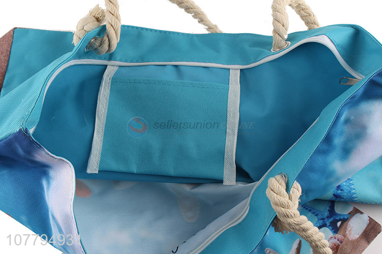 Low Price Color Printing Beach Bag With Coin Purse