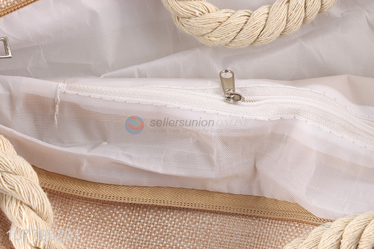 Factory Direct Sale Canvas Beach Bag Ladies Tote Bag