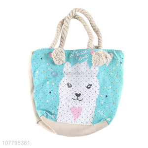 High Quality Cartoon Pattern Beach Bag Portable Shopping Tote Bag