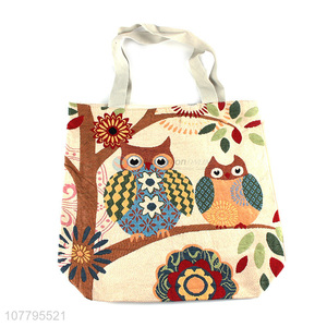 Custom Owl Pattern Beach Bag Travel Women Tote Bag