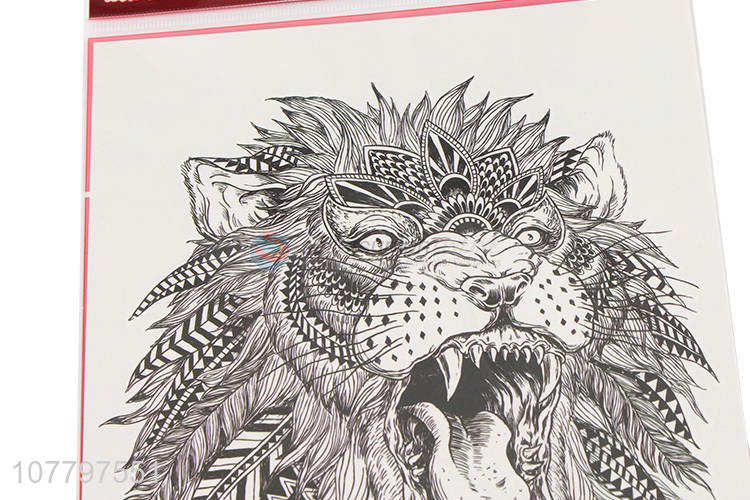 Good selling waterproof tattoo stickers with lion pattern
