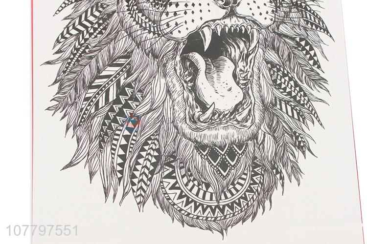 Good selling waterproof tattoo stickers with lion pattern