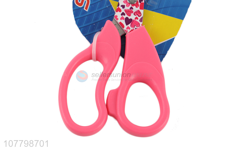 New arrival pink heart pattern blade scissors