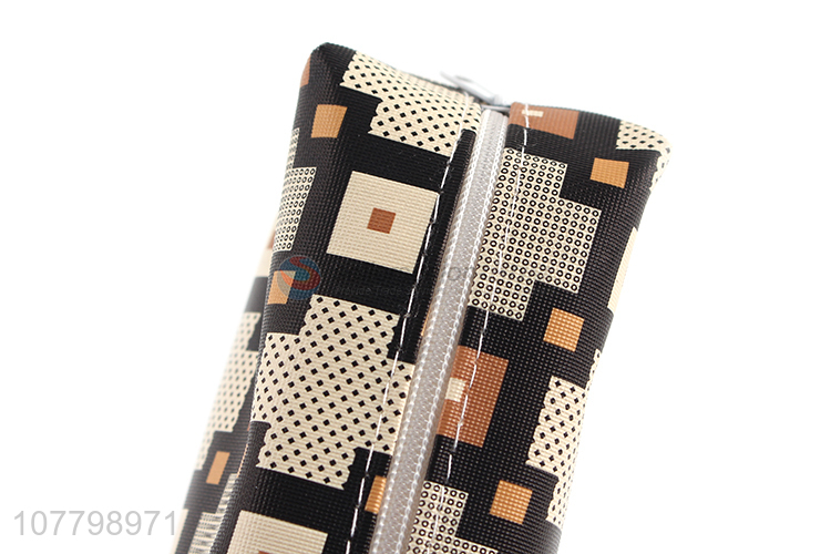 Wholesale Fashion Stationery Leather Pencil Case Pen Bag