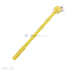 High quality yellow cartoon gel pen office signature pen