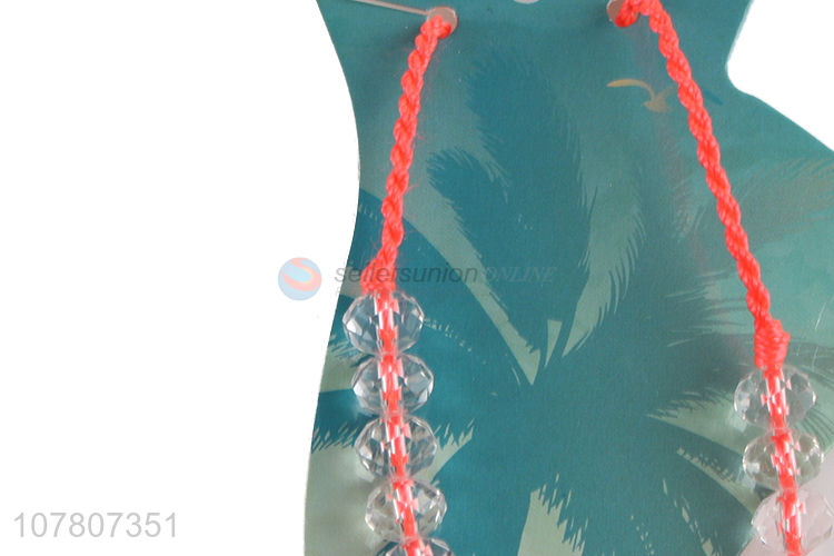 Wholesale orange tassel handmade ladies anklet