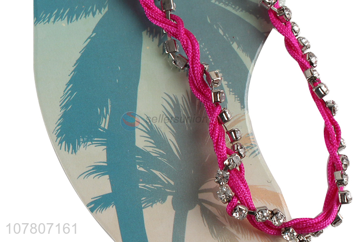 Low price wholesale hand-woven beaded ladies anklet