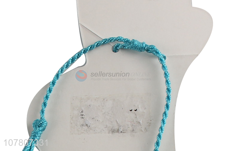 Factory direct sale handmade nylon rope bead chain ladies anklet