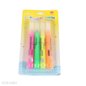 Good quality 4 pieces fluorescent pen highlighter markers