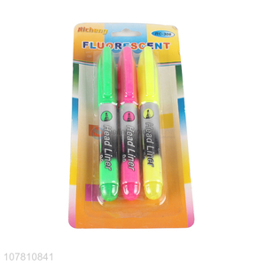 China supplier 4 pieces fluorescent highlighter pens for student