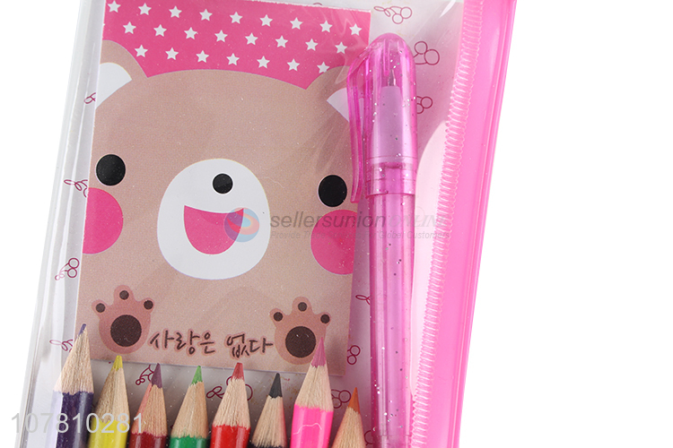 Factory supply stationery set wooden colored pencil set for children