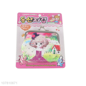 Hot selling cartoon pu leather coin wallet kawaii coin pouch