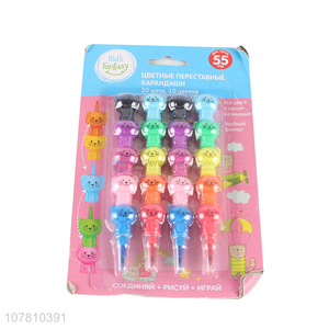 Wholesale modeling cartoon design wax <em>crayons</em> for <em>kids</em> drawing