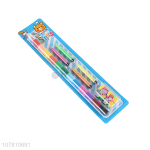 China supplier kids stationery set water color <em>pen</em> and eraser set